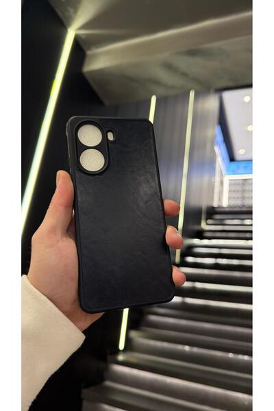 Rivor Xiaomi Poco X7 Pro Uyumlu Kılıf Kamera Korumalı TPU ve Süet PU Deri Kay...