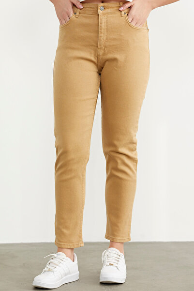 Sementa Lycra Fit Mom Jean - Camel