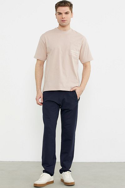 Sementa Βαμβακερό μπλουζάκι Crew Neck Oversize - Πούδρα