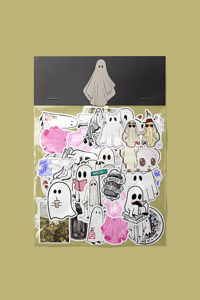 dadi ramba Ghost Sticker Pack - Bullet Journal - Agenda - Planner - Notebook - Laptop Sticker Decal