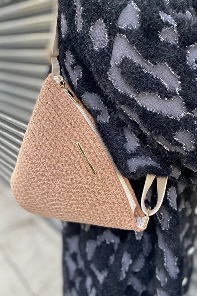 PurpleART GEANT DE UMĂR DE FEMEI TABA-CREM PAIE CU aspect de iută, cu curea î...