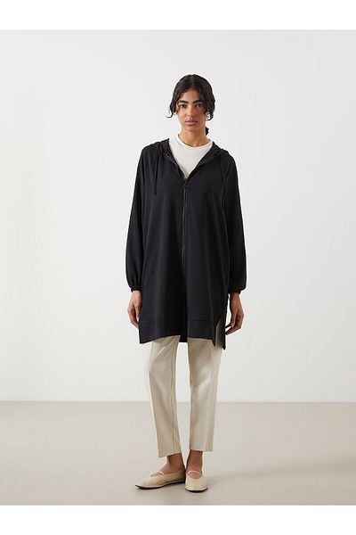 LC Waikiki Tunica supradimensionată pentru femei LCW Modest Hooded