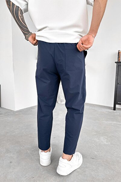 HAFKAGİYİM Сині штани з патчем, парашутні, бойфренд