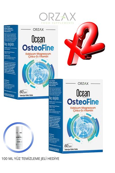Ocean Osteofine Food Supplement 60 Tablets (2 Pcs) & 100 ml Face Cleaning Gel