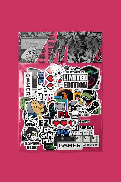 dadi ramba Gamer Sticker Pack -Bullet Journal - Agenda - Planner - Notebook - Laptop Sticker Decal