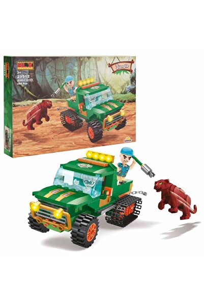 Generic Brand Jungle 29512 Model Off-Road Vehicle and Animal Catching Game Set