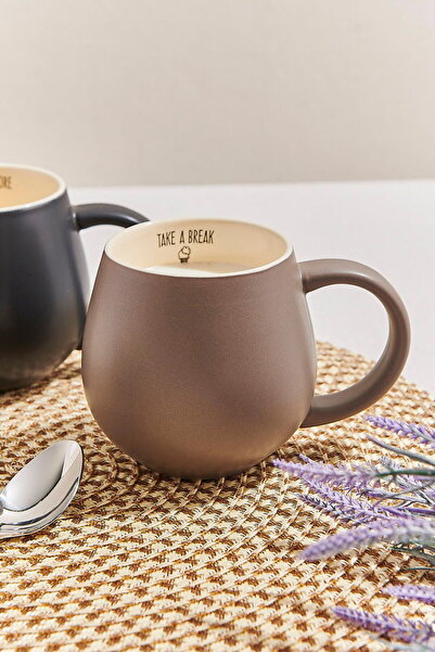 Paşabahçe Monsieur Seramik Kupa Gri