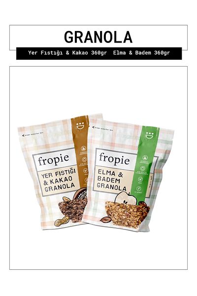 FROPİE Fropie Groundnut Cocoa and Apple Almond Granola Package