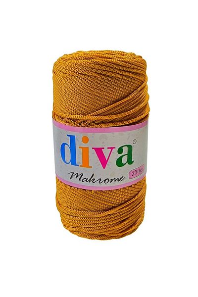 Diva İplik Πολύπι Μακραμέ 250 GR - 49 Μουστάρδα