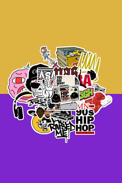 dadi ramba Hip Hop V2 Sticker Pack -Bullet Journal - Agenda - Planner - Notebook - Laptop Sticker Decal
