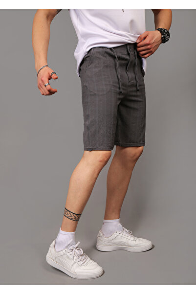 EydaMoon Men's Lycra Elastic Waist Buttoned Back Pocket Zippered Jogger Bermuda & Shorts