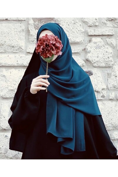 dua' is Шаль з мединського шовку 200x75, індиго-синій