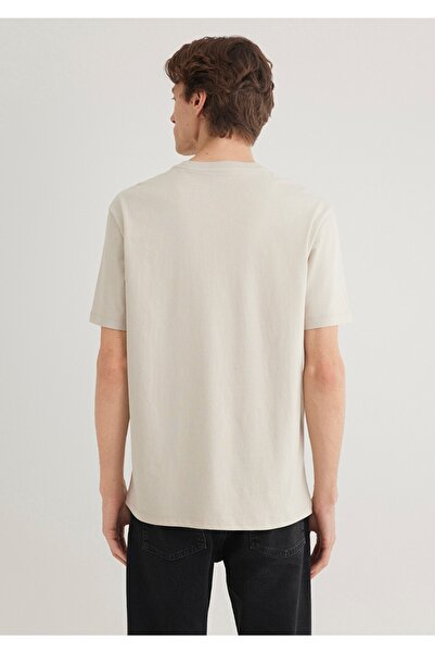 Mavi basic bol rahat kalıp erkek t-shirt
