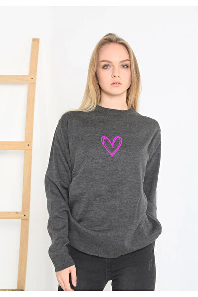 ASSEMA Printed long sleeve bicycle collar woven knitwear - smoky