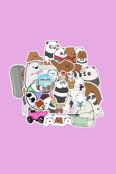dadi ramba Kafadar Bears Sticker Pack -Bullet Journal - Agenda - Planner - Notebook - Laptop Sticker Decal