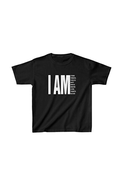 ERTAŞ TREND STORE Unisex Kids Printed T-Shirt - Black