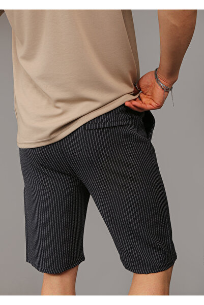 EydaMoon Чоловічі шорти з еластичним поясом, кишенями ззаду на блискавці, літні шорти з еластичним поясом