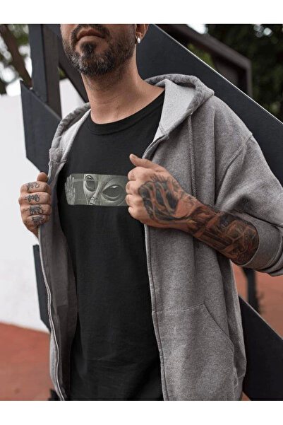 FREEDOM STOREE تي شيرت فيلمورا برقبة دائرية مطبوع قصة فضفاضة - أسود -