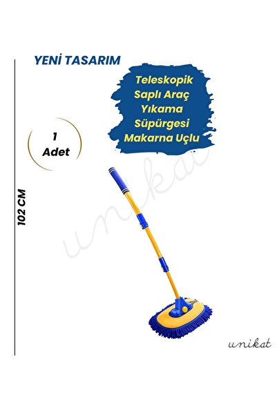 UNIKAT YENİ TASARIM Teleskopik Saplı Araç Yıkama Makarna Uçlu–Uzatılabilir Ya...