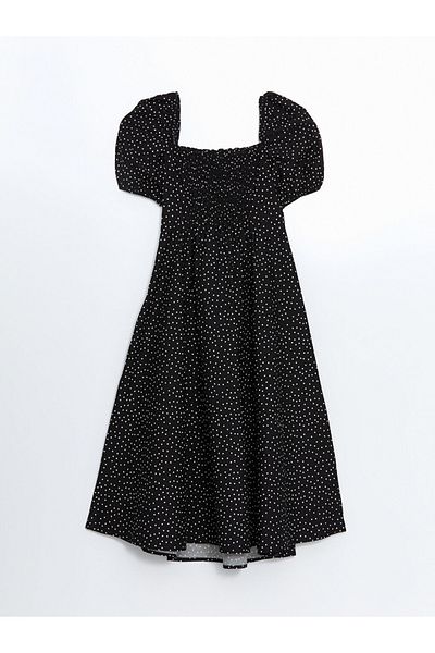 LC Waikiki Xside Square Neck Floral Women's Dress