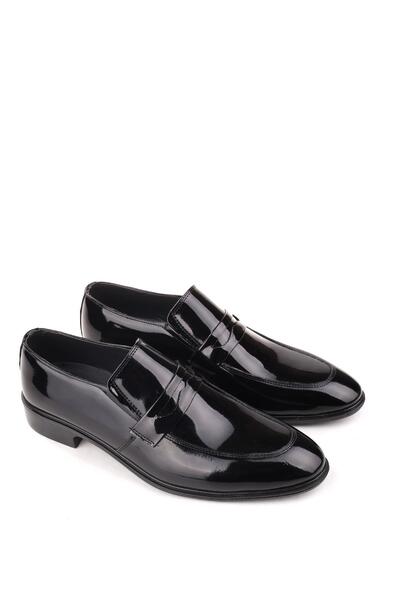 Papuçsepeti Shoe Basket 4564 Men's Laceless Classic Patent Leather Shoes
