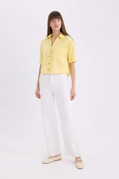 DeFacto New Season Boxy Fit Basic Plain Short Sleeve Shirt