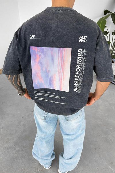 HAFKAGİYİM Μπλουζάκι Acid Wash 1989 Always Oversize
