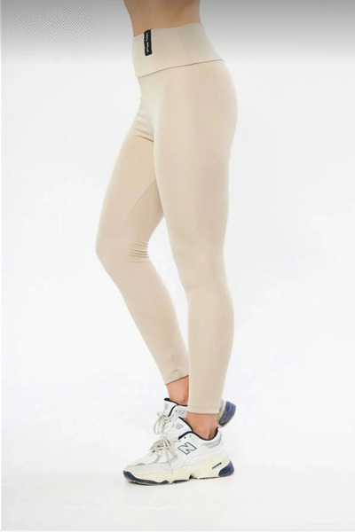 velmorafashion Velmora Winter High Waist Lifting and Firming Stretch Fabric Fleece-Lined Leggings - Beige -