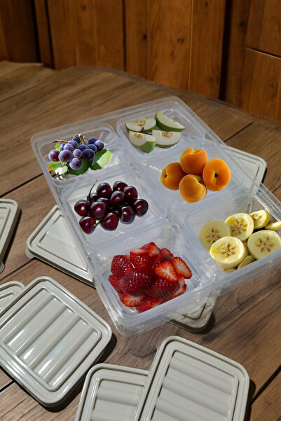 safestore 7 Piece Compartmented Leak Proof Storage Container Breakfast and Icebox Storage Container Set with Vacuum Lid