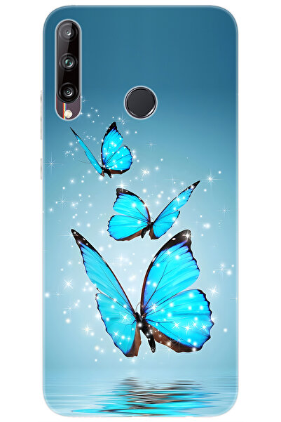 Ceppare Huawei P40 Lite E (ART-L29) Uyumlu Kılıf Desen Baskılı Silikon Mavi K...