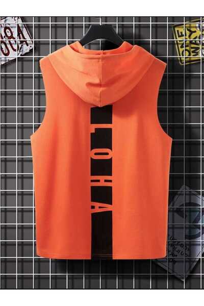 VESTIR BIEN Детска тениска с качулка и принт „Алоха“, 100% памук