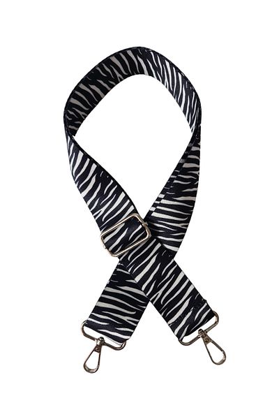 Gloria Adjustable Polyester Column Bag Handle - Zebra Pattern / 120 cm