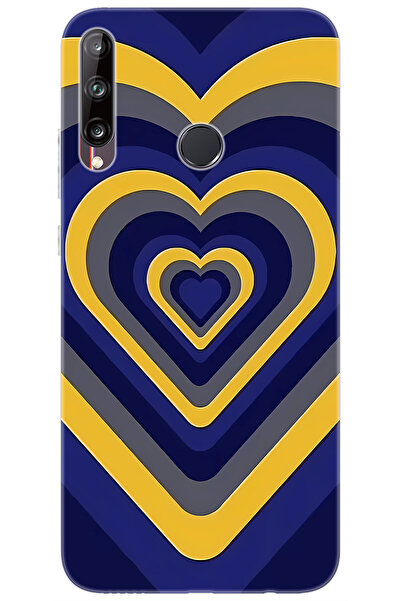 Ceppare Huawei P40 Lite E (ART-L29) Uyumlu Kılıf Desen Baskı Silikon Sarı Lac...