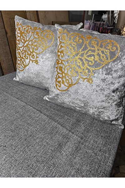 SEHARA 2 Штук Кашемірові Подушки/40x40см/з блискітками Штучна Шкіра З Вишитим...