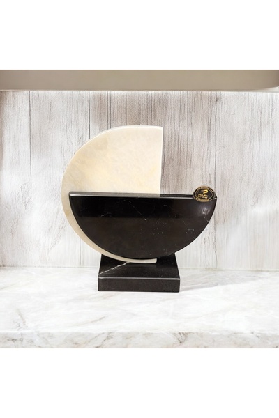 Polen Stone Siyah Beyaz Mermer Dekoratif Aksesuar