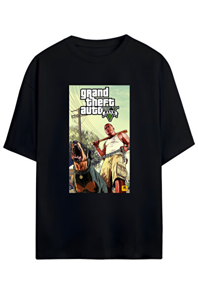 SVART WEAR GTA - GRAND THEFT AUTO UNISEX PAMUKLU TSHIRT