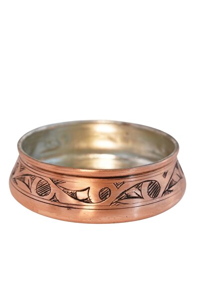 Ahinur Mutfak Copper Color Carved Embroidery, 10 cm Hand Embroidered Cookie