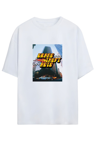 PERISENSE Oversize Combed Cotton T-Shirt 100% Cotton – Unisex Printed Streetw...