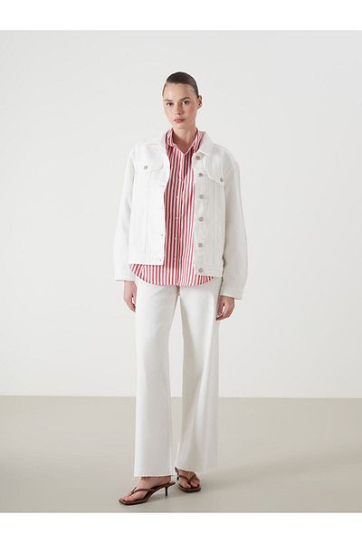 LC Waikiki Shirt Collar Women's Jean Jacket