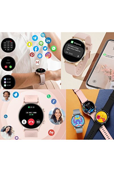 Bunnys Apple iPhone 13 Uyumlu Su Geçirmez Akıllı Saat Mini 1.32 İnç AMOLED