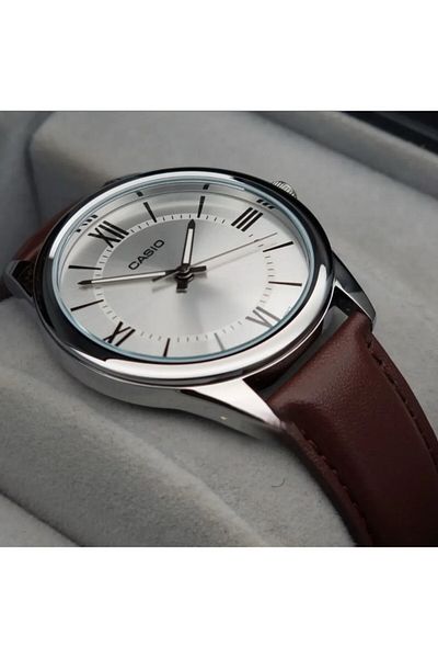 Casio كاسيو ساعة انالوج جلدية MTP-V005L-7B5UDF للرجال