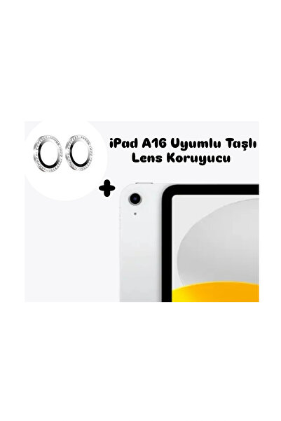EHZ TEKNOLOJİ iPad A16 11' Uyumlu Taşlı Lens Koruyucu (GRİ)