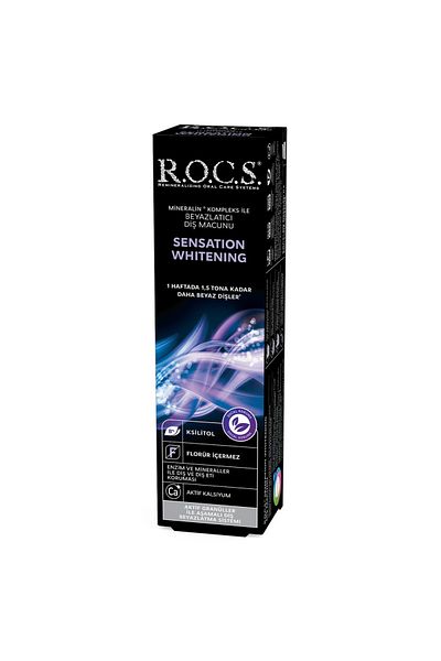 R.O.C.S. Whitening Toothpaste Without Fluoride - Sensation 74g