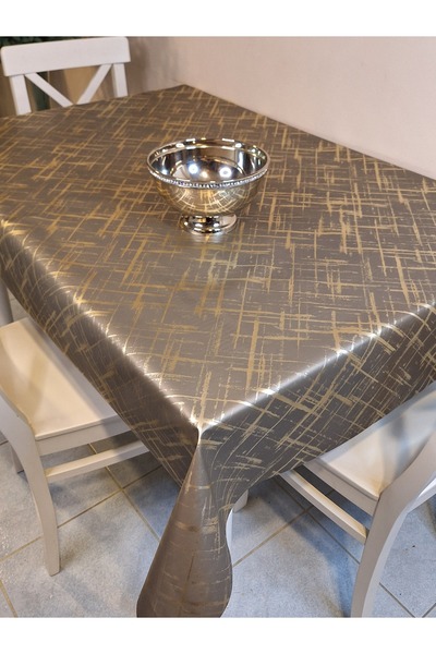Başak Ev Tekstili GOLD SHINY CLEANABLE TABLE CLOTH - FIBER REINFORCED PVC OIL
