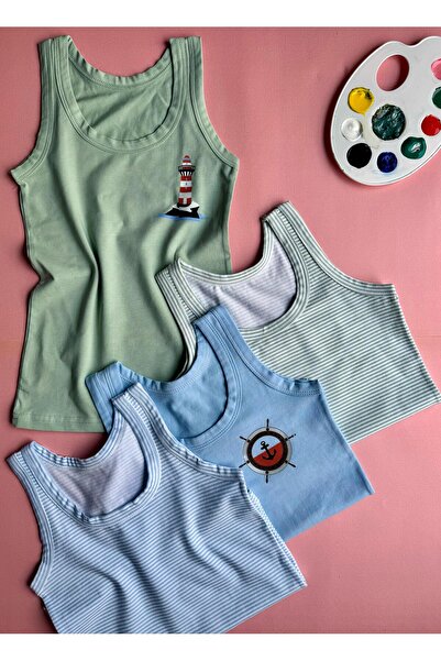 Elosia 4'Li Sealer, Sailor Boys Soft Athlete-Tshirt Set