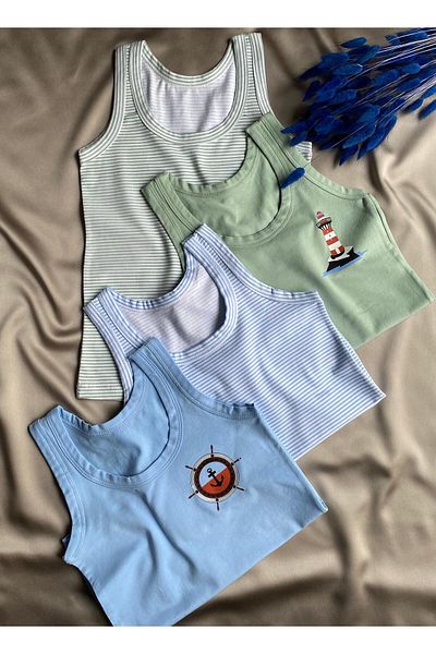 Elosia 4'Li Sealer, Sailor Boys Soft Athlete-Tshirt Set