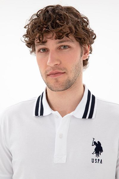 U.S. Polo Assn. Ανδρικό μπλουζάκι με λεπτή εφαρμογή Polo Neck Basic TEKSPOR 208409 .3
