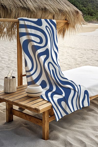 Herarosa Blue Serap Beach Towel - 75cm X 150cm