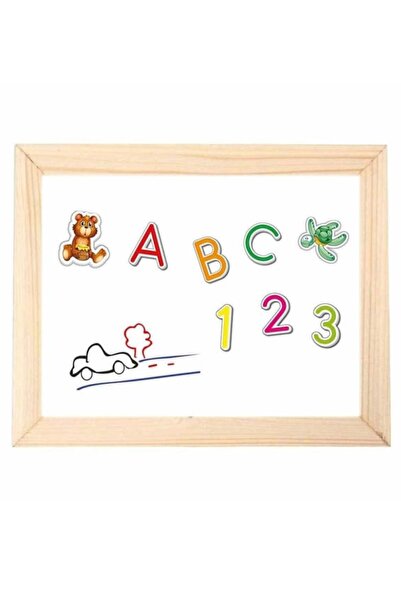 Hyd Manyetik Çit Taralı Tablet Ahşap Eğitici Oyuncak Yazı Tahtası