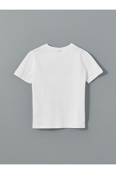 LC Waikiki Tricou pentru băiat cu imprimeu cu gât crew de sezon nou - S5H450Z4